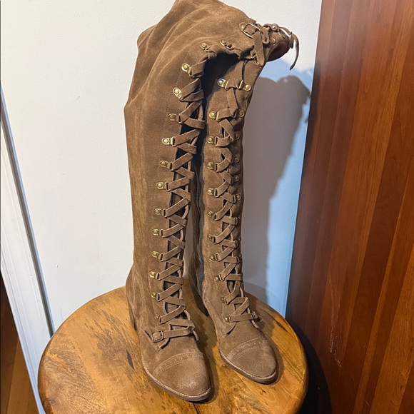 Jeffrey Campbell x Free People Joe OTK Lace Up Boots